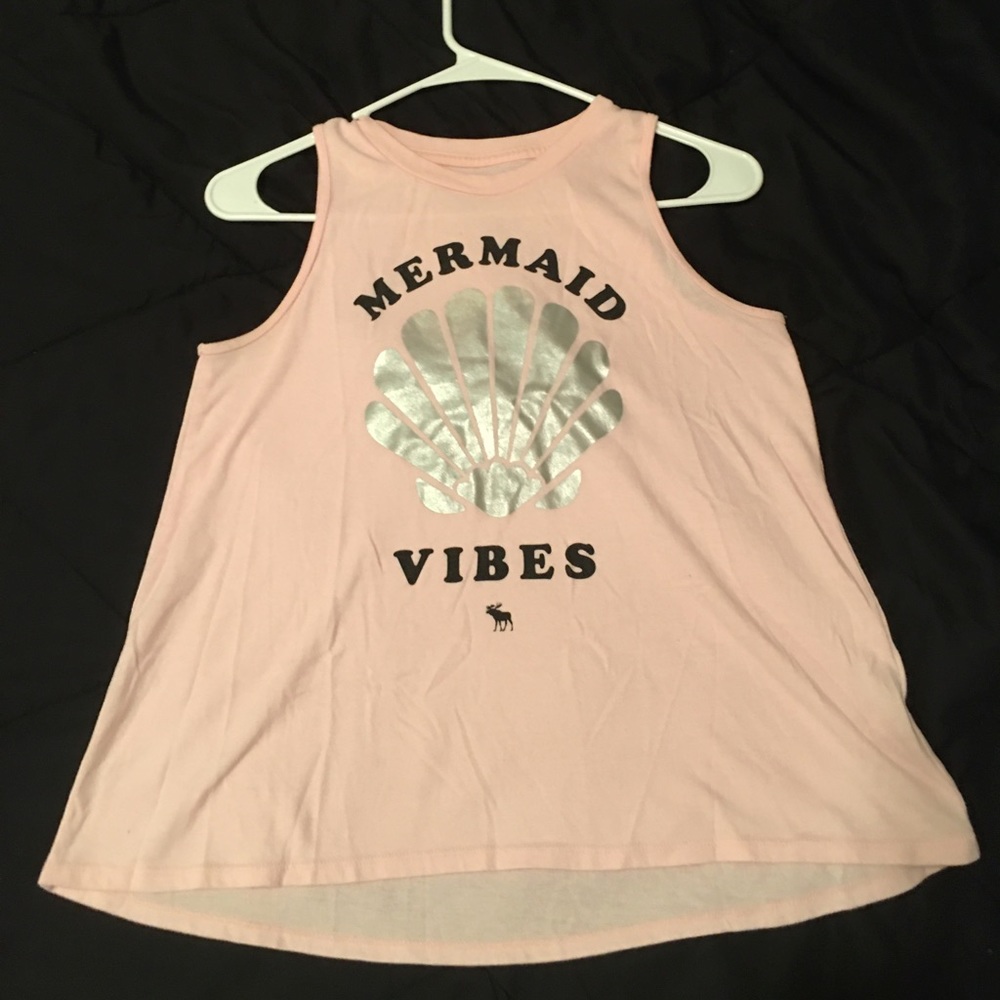 Abercrombie Kids pink “Mermaid Vibes” tank top